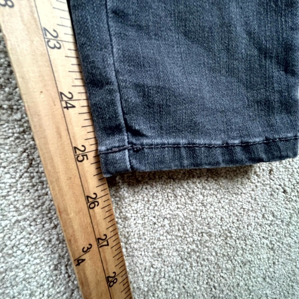 Gloria Vanderbilt Amanda Skinny Jeans Womens 4P Black Whiskering Denim‎ Cotton - Picture 2 of 9